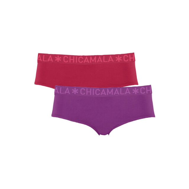 Muchachomalo Meisjes 2-pack hipster effen SOLID1252-49J large