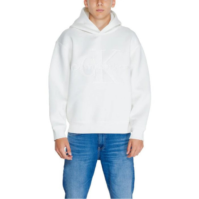 Calvin Klein Hoodie Calvin Klein Jeans Wit Blanc Hoodie large