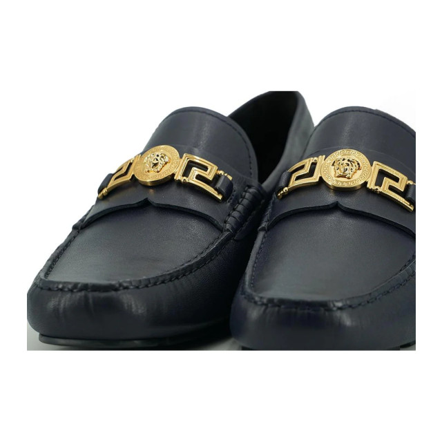 Versace Kalfsleren loafers Versace Kalfsleren Loafers Blauw large