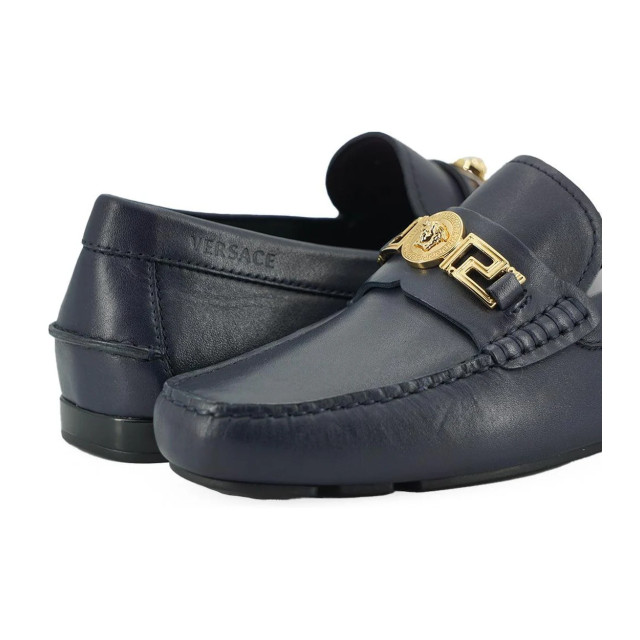 Versace Kalfsleren loafers Versace Kalfsleren Loafers Blauw large