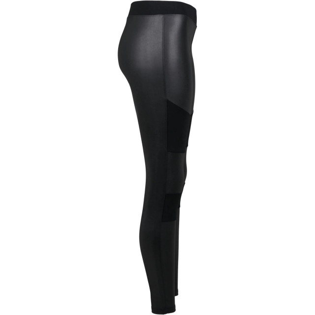 Urban Classics Dames kunstleren technische legging UTTN644_black large