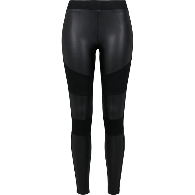 Urban Classics Dames kunstleren technische legging UTTN644_black large