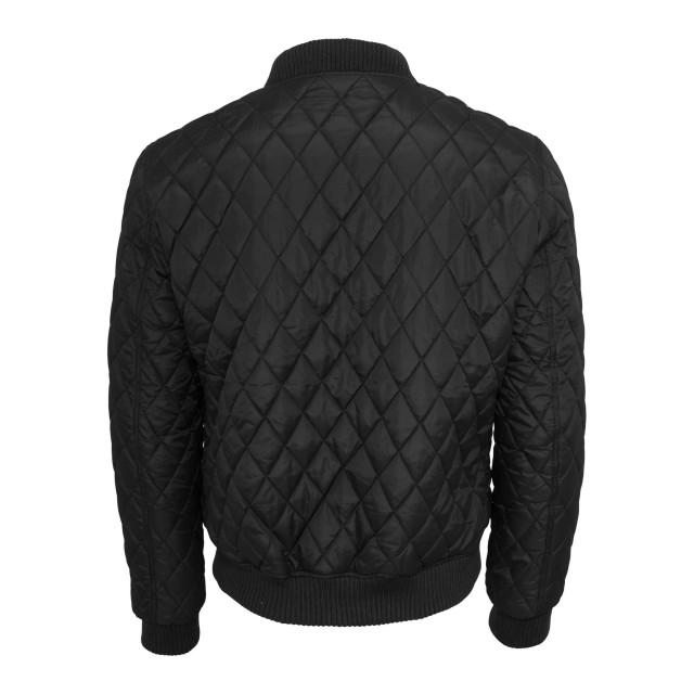 Urban Classics Heren diamond nylon gewatteerd jasje UTTN634_black large