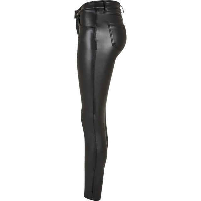 Urban Classics Dames synthetisch leren broek mid rise UTTN786_black large