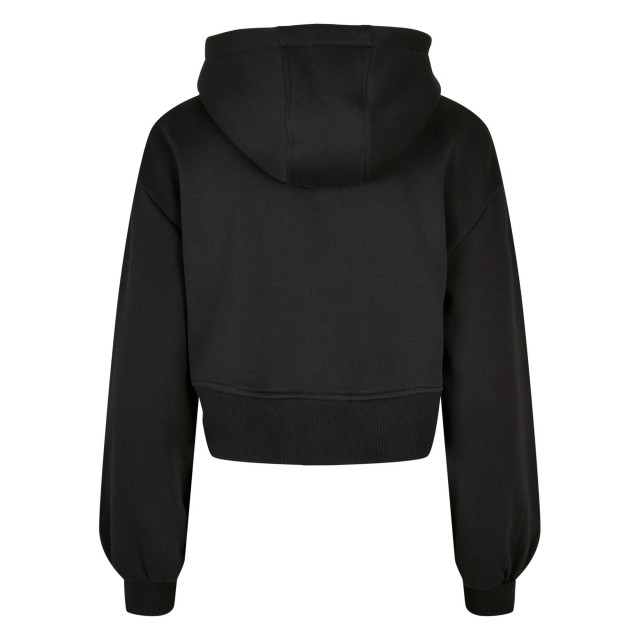 Urban Classics Dames korte oversized hoodie met volledige ritssluiting UTTN758_black large