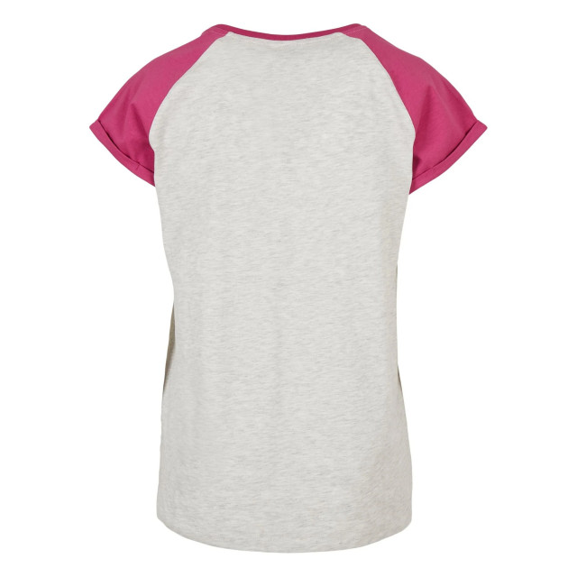 Urban Classics Dames contrast raglan t-shirt UTTN770_lightgreybrightviolet large