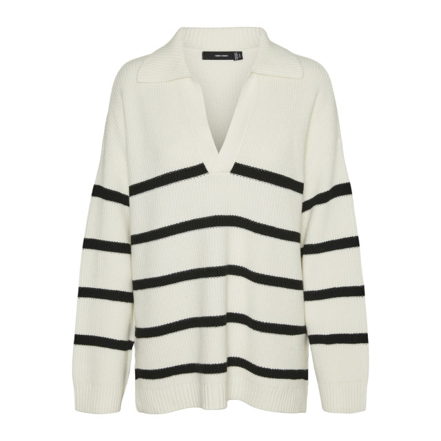 Vero Moda Vmluna ls v-neck long pullover ga b ecru dessin 4219.08.0036 large