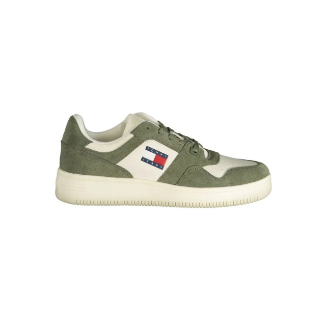 Tommy Hilfiger Leren heren sneaker Tommy Hilfiger groene leren heren sneaker large