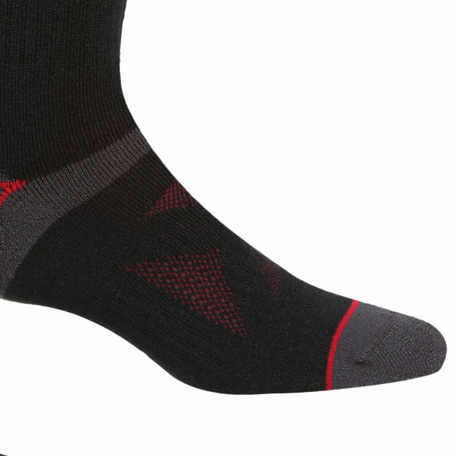 Regatta Unisex wollen sokken voor wandelschoenen volwassenen (pak van 2) UTRG5986_blackdarkred large