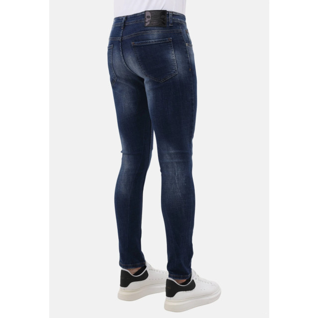 Mario Morato Strakke spijkerbroek slim fit jeans met scheuren mm MM-S-1979/100 large