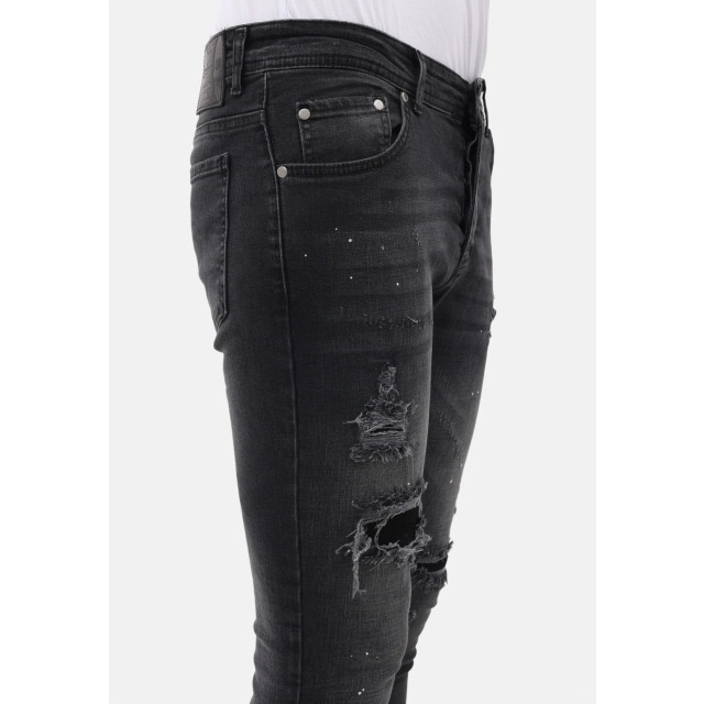 Mario Morato Spijkerbroek slim fit jeans met verfspatten mm MM-S-1979/114 large
