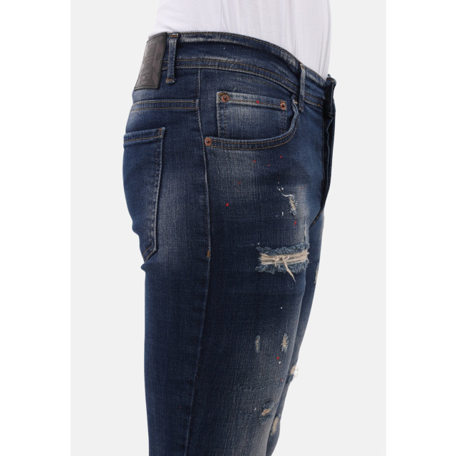 Mario Morato Spijkerbroek slim fit met verfspatten mm MM-S-1979/105 large