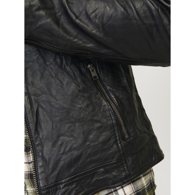 Jack & Jones Richard leather jacket 12262456-BLK-M large