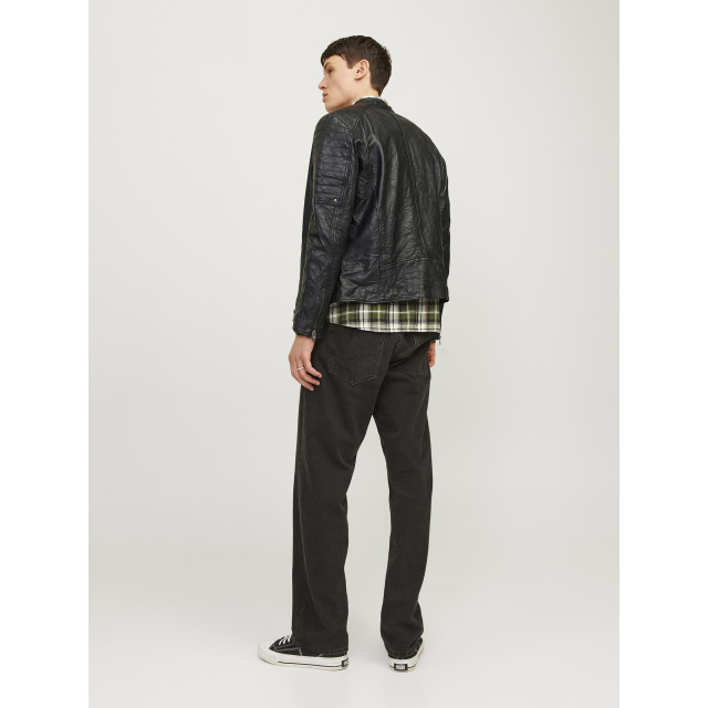 Jack & Jones Richard leather jacket 12262456-BLK-M large