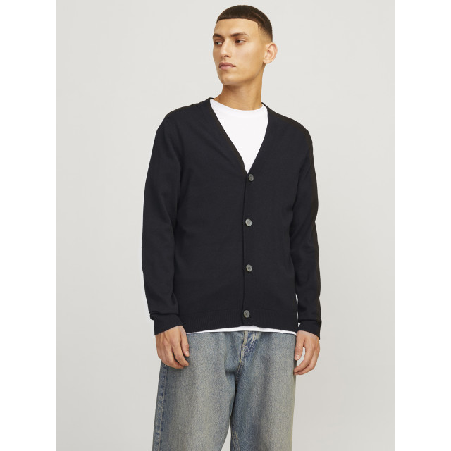 Jack & Jones Emil knit button cardigan 12257492-BLK-S large