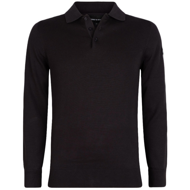 PRESLY & SUN Brad long sleeve knitted polo PS-BRAD-ASF-M large