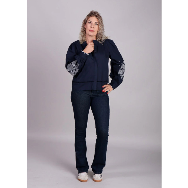 Homage to Denim Donker flared jeans zakken jane 8957268885832 large