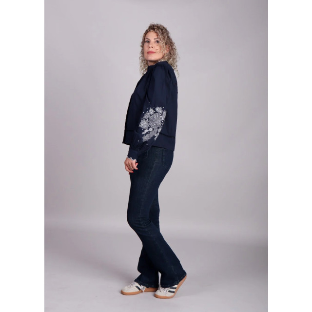 Homage to Denim Donker flared jeans zakken jane 8957268885832 large