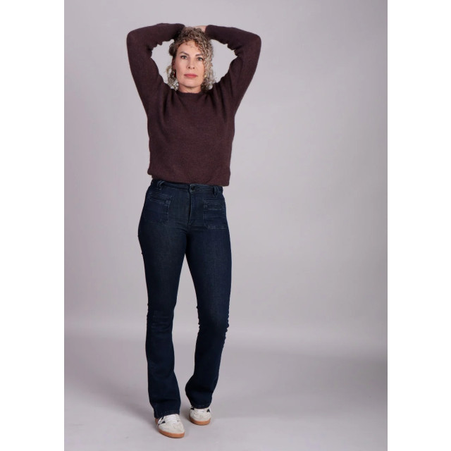 Homage to Denim Donker flared jeans zakken jane 8957268885832 large