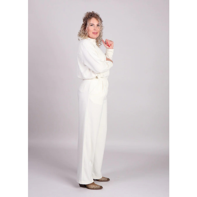 Modström Off white boucle wide leg pantalon karter 8956117025096 large