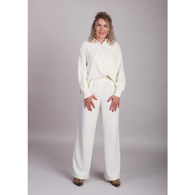 Modström Off white boucle wide leg pantalon karter 8956117025096 large