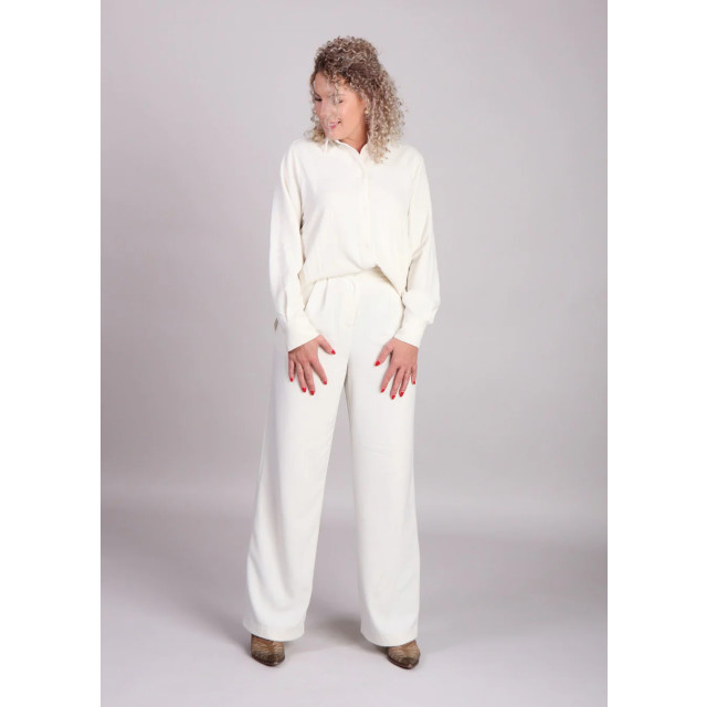 Modström Off white boucle wide leg pantalon karter 8956117025096 large