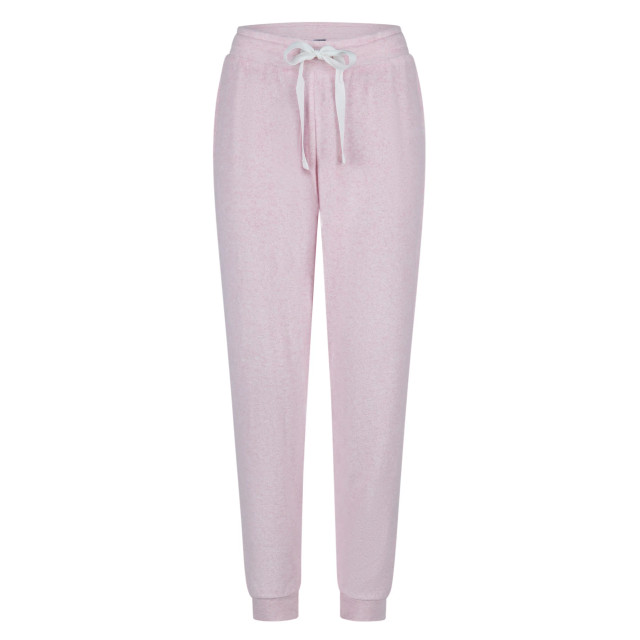 By Louise Dames winter pyjama set lang badstof gestreept roze BL-490-02 large