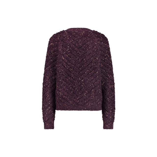 Studio Anneloes Iris chunky glitter cardigan aubergine 4249.54.0016 large