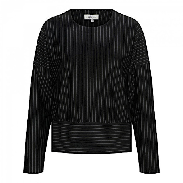 &Co Woman Top danila pinstripe punta black Danila Pinstripe Punta - Black large