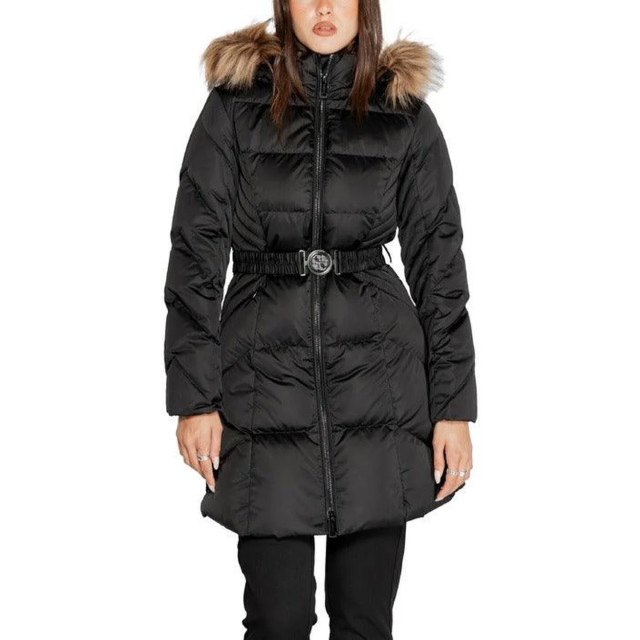 Guess Jas Guess Zwart Long Puffer Jas large