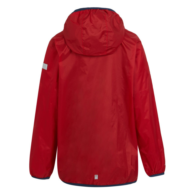 Regatta Groot buitenshuis kinderen/kinderen lever ii packaway rain jacket UTRG1885_dangerred large