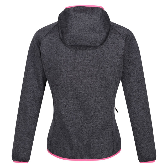 Regatta Dames newhill marl fleecejas met capuchon UTRG8830_sealgreyflamingopink large