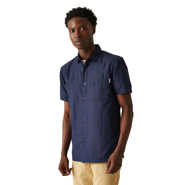 Regatta Heren mindano viii criss-cross overhemd UTRG9701_navymoonlightdenim large