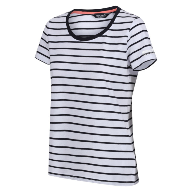 Regatta Dames filandra viii stripe t-shirt UTRG9954_whitenavy large