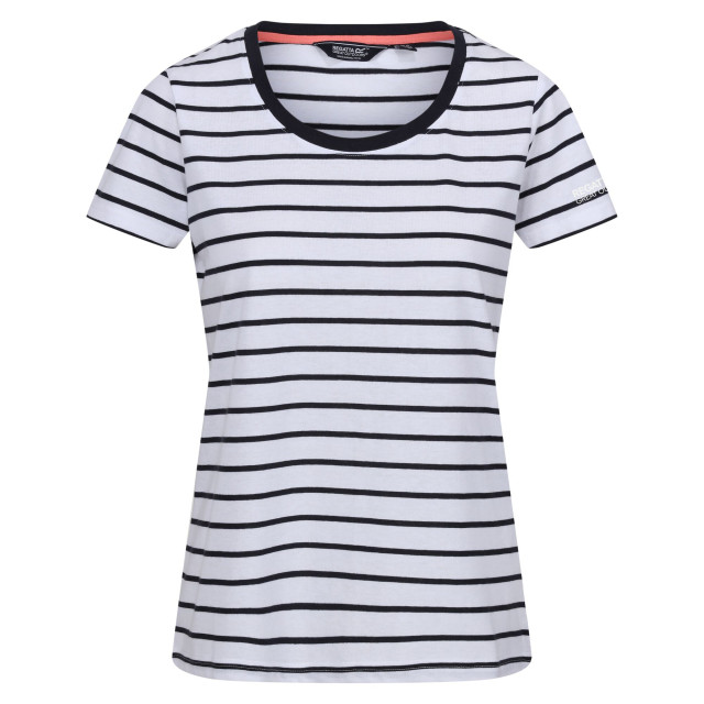 Regatta Dames filandra viii stripe t-shirt UTRG9954_whitenavy large