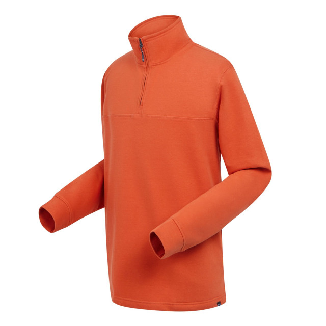 Regatta Heren agilno half zip fleece top UTRG10682_rustyorange large