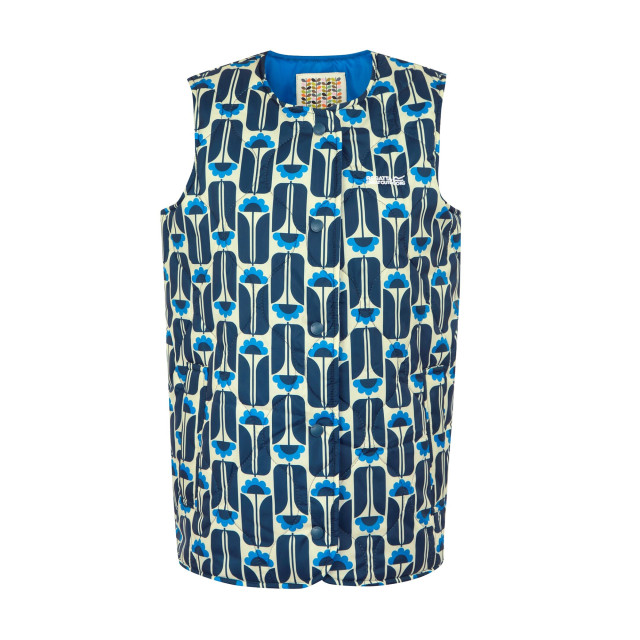 Regatta Dames orla kiely lang gewatteerd bloemen gilet UTRG10809_navy large