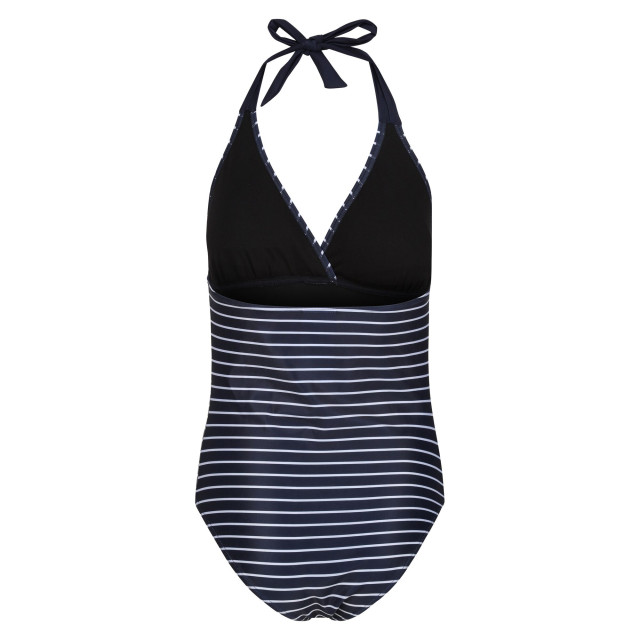 Regatta Dames flavia ii gestreept eendelig zwempak UTRG10624_navywhite large