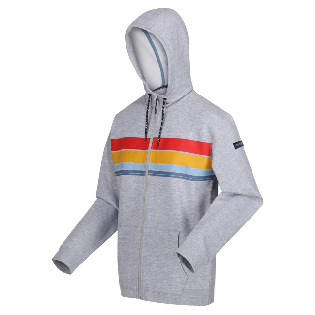 Regatta Heren shorebay ii full zip hoodie UTRG10643_silvergreymarl large