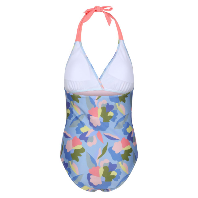 Regatta Dames flavia ii abstract gebloemd eendelig zwempak UTRG10625_bluegreenpink large