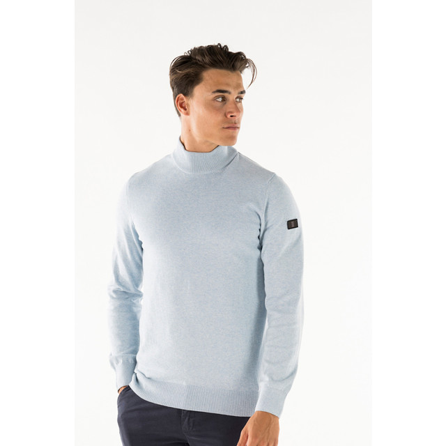 PRESLY & SUN Jordan mock turtle pullover PS-JORDAN-SKY-XL large