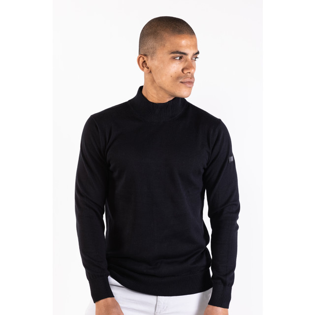 PRESLY & SUN Jordan mock turtle pullover PS-JORDAN-BLK-L large