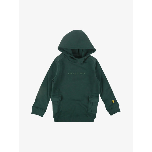 Lyle and Scott Jongens hoodie cargo pocket argyle teal MLB2101V-X311-ARGYLE-TEAL large