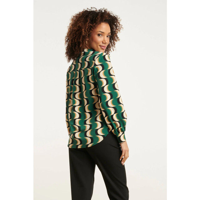 Smashed Lemon 24821 retro grafisch geprint travel kwaliteit blouse | 24821-998-XL large