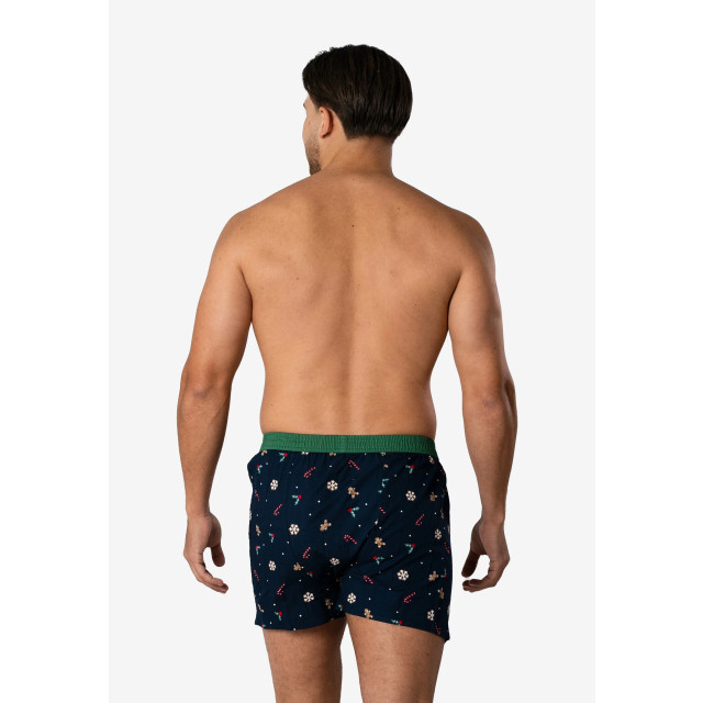 Happy Shorts Heren wijde boxershorts kerst print 2-pack navy/groen HS-1068+1070 large