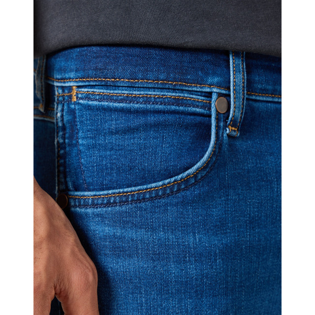 Wrangler Larston heren slim-fit jeans indigo waves WRANGLER 112356817 Larston IndigoWaves large