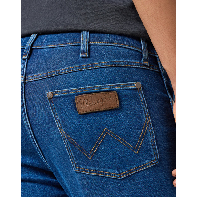 Wrangler Larston heren slim-fit jeans indigo waves WRANGLER 112356817 Larston IndigoWaves large