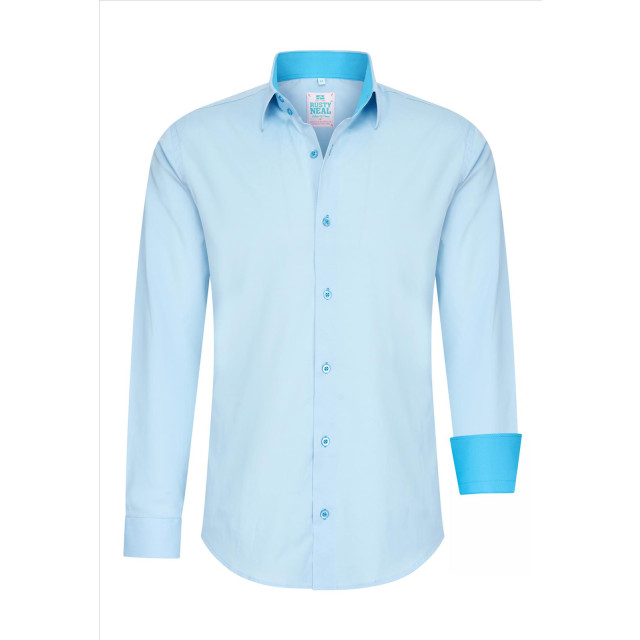 Rusty Neal Heren overhemd - aqua r-66 RN36-R-66 large