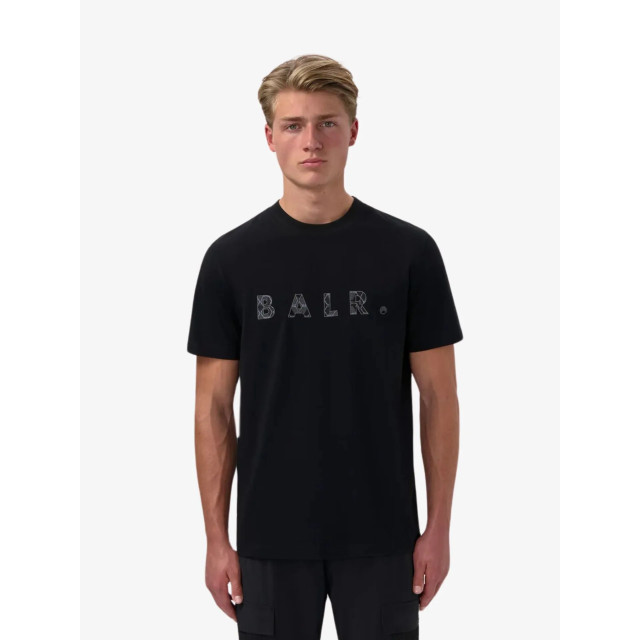 BALR. Heren shirt monogram embro regular fit /phantom B1112-1267-JET-BLACK large