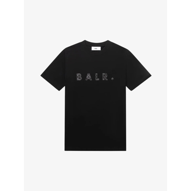 BALR. Heren shirt monogram embro regular fit /phantom B1112-1267-JET-BLACK large